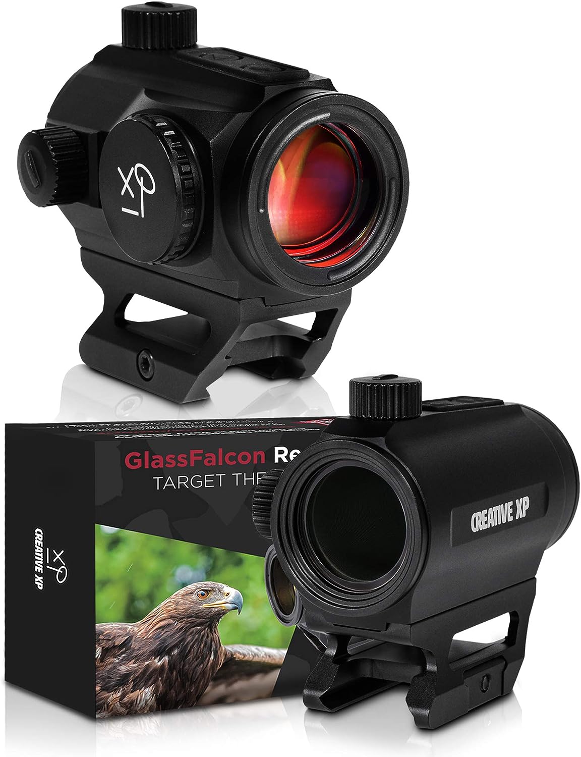 HD Red Dot Sight 3 MOA + Digital Night Vision Binoculars for 100% Darkness - Tactical Reflex Sight for Day  Night Time – Easy to Zero on a Rifle - Picatinny Rail Mount