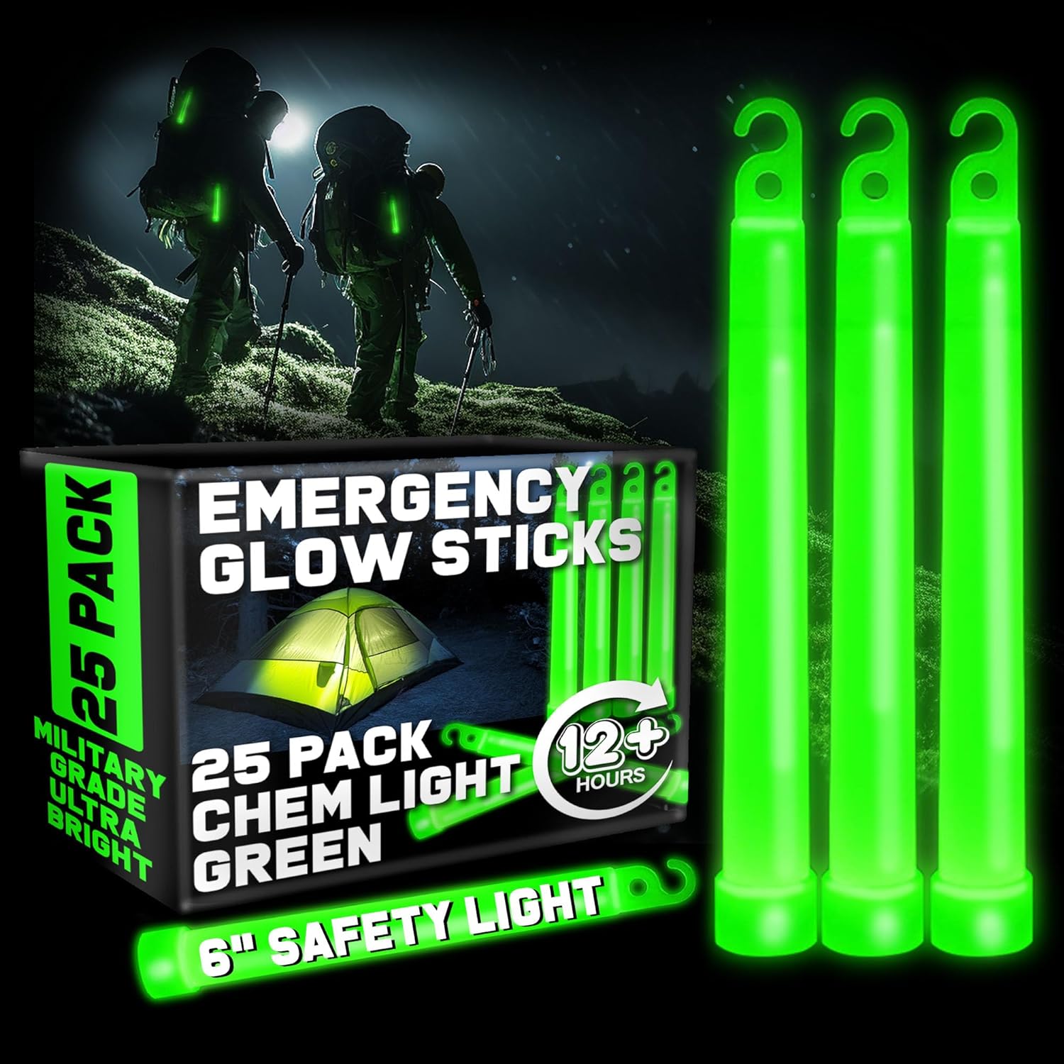 green glow sticks emergency chem lights review